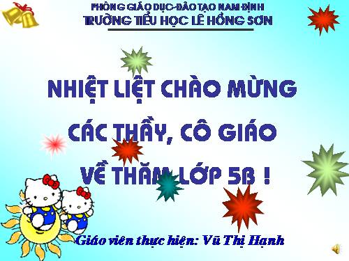 Các Bài giảng khác thuộc Chương trình Toán 5