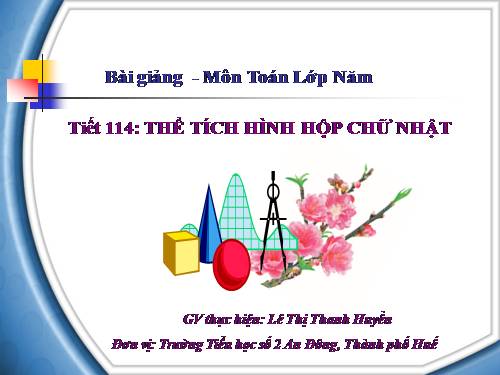 Thể tích hình hộp chữ nhật