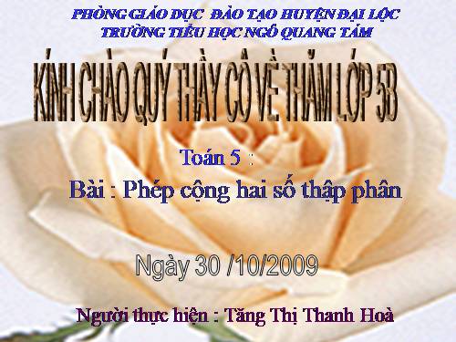 Cộng hai số thập phân