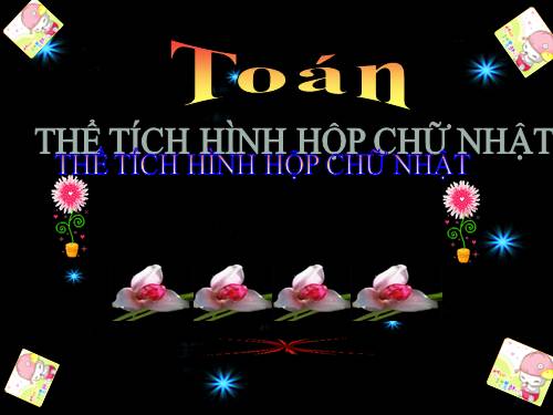 Thể tích hình hộp chữ nhật