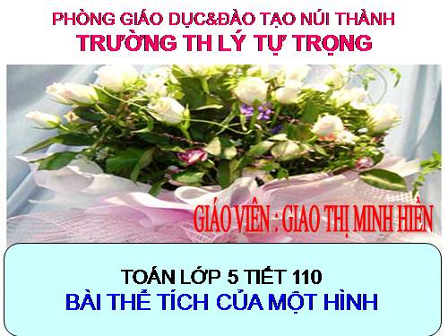 Thể tích của một hình