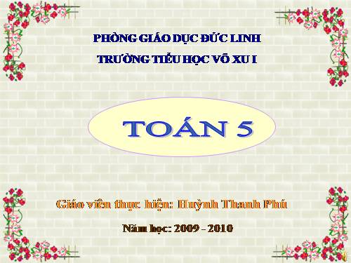 Các Bài giảng khác thuộc Chương trình Toán 5