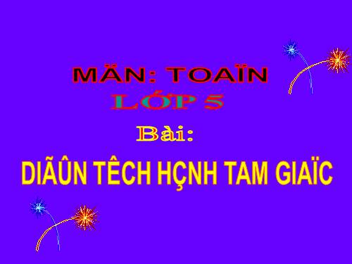 Diện tích hình tam giác