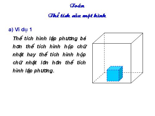 Thể tích của một hình