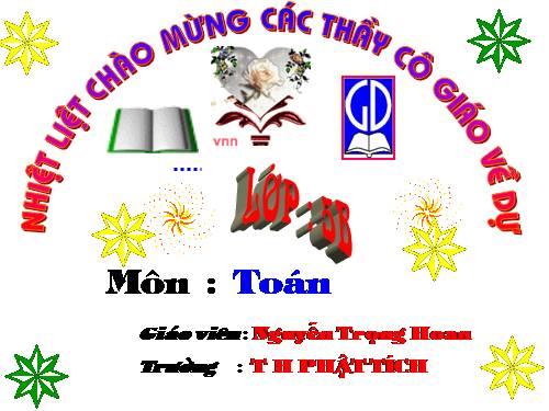 Các Bài giảng khác thuộc Chương trình Toán 5