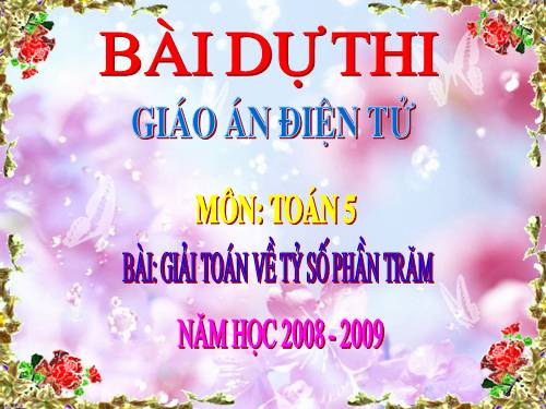 Giải toán về tỉ số phần trăm