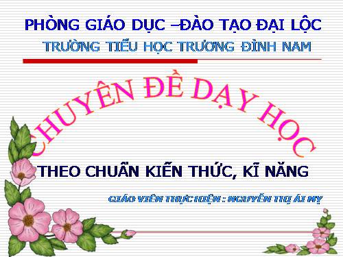 Ôn tập về giải toán