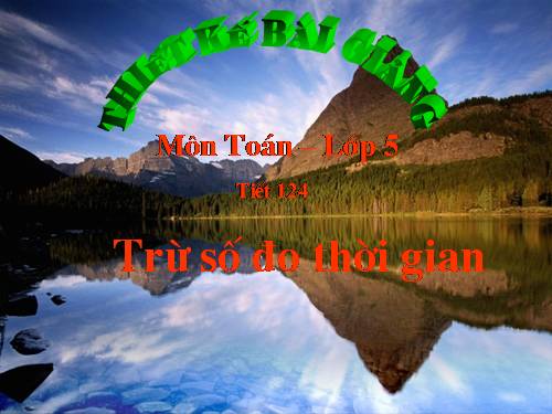 Trừ số đo thời gian