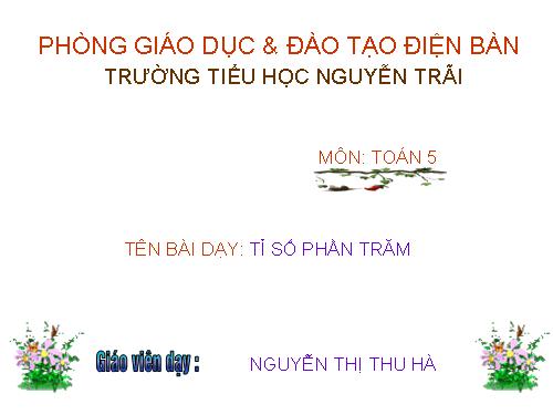 Tỉ số phần trăm