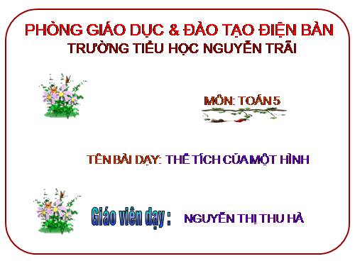 Thể tích của một hình