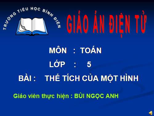 Thể tích của một hình