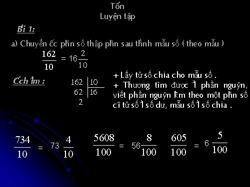 Các Bài giảng khác thuộc Chương trình Toán 5