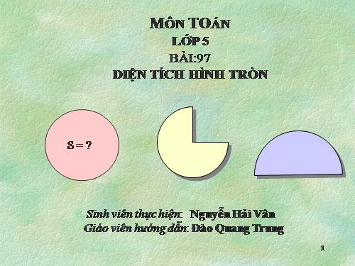 Diện tích hình tròn