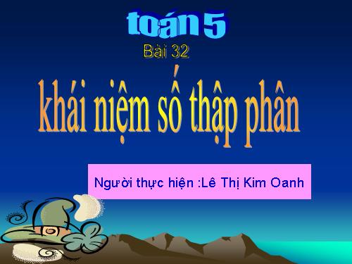 Khái niệm số thập phân