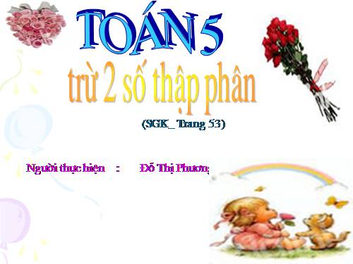 Trừ hai số thập phân