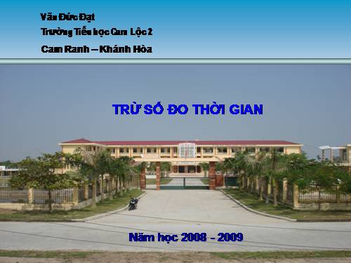 Trừ số đo thời gian