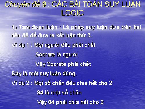 CĐ suy luận lo gic