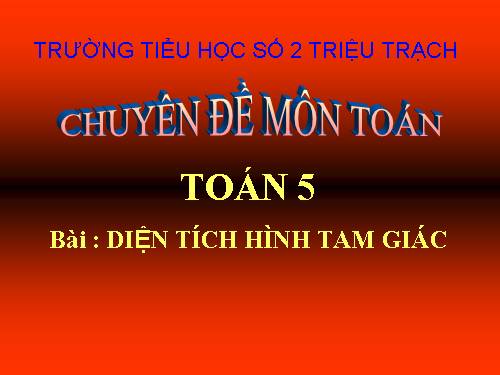 Diện tích hình tam giác