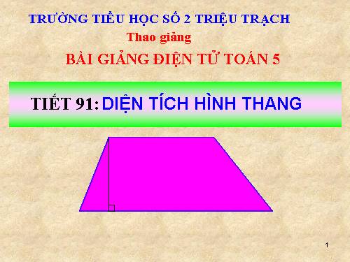 Diện tích hình thang