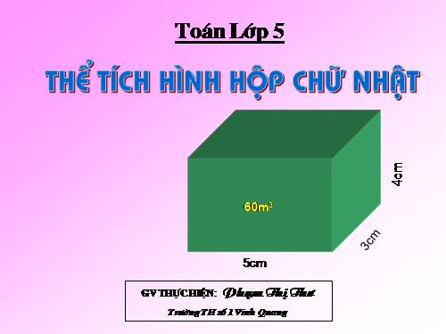 Thể tích hình hộp chữ nhật