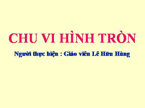 Chu vi hình tròn.