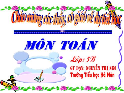 Các Bài giảng khác thuộc Chương trình Toán 5