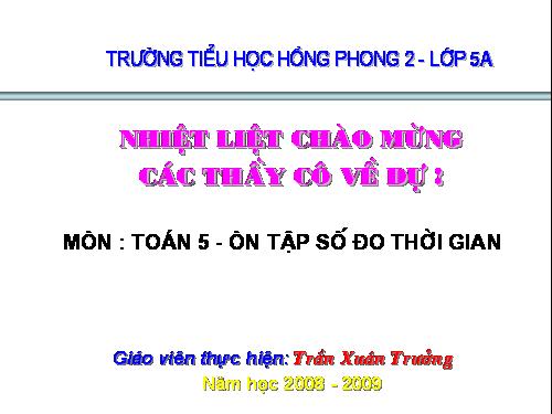 Ôn tập về đo thời gian