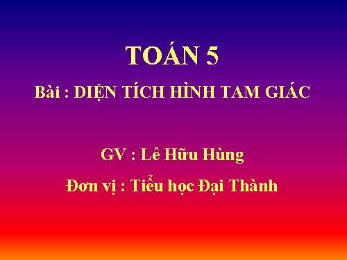 Diện tích hình tam giác