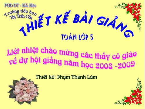 Các Bài giảng khác thuộc Chương trình Toán 5