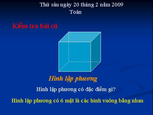 Thể tích của một hình