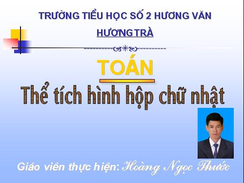 Thể tích hình hộp chữ nhật