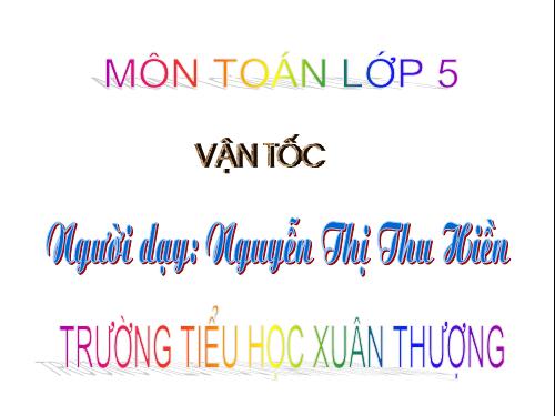 Vận tốc