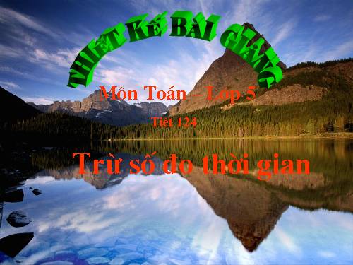 Trừ số đo thời gian