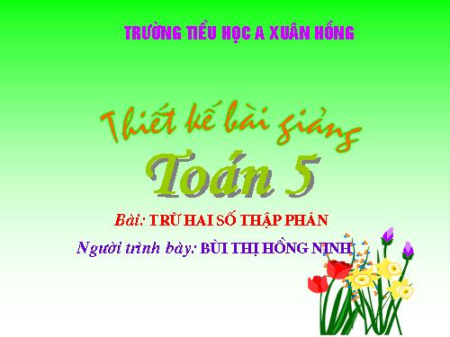 Trừ hai số thập phân