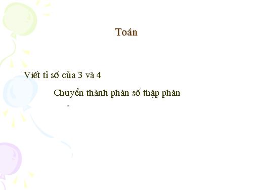 Tỉ số phần trăm