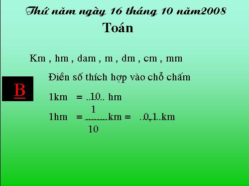 Viết các số đo độ dài dưới dạng số thập phân