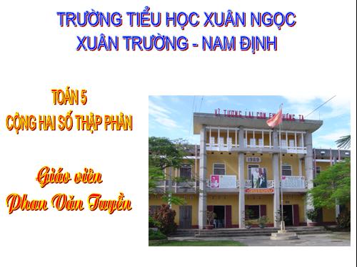 Cộng hai số thập phân