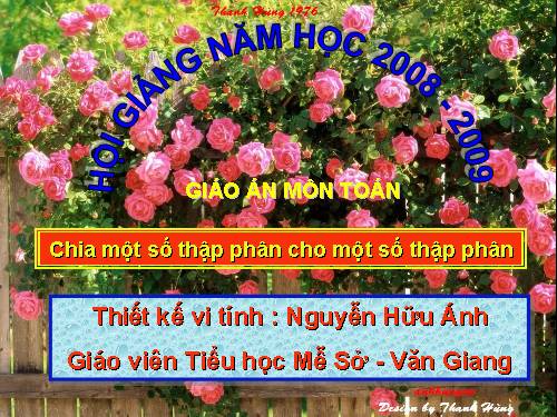 Chia một số thập phân cho một số thập phân