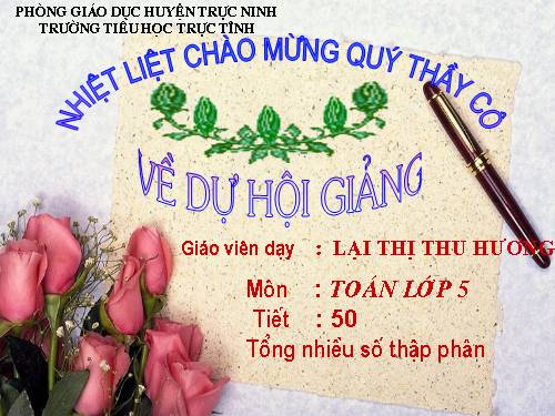 Tổng nhiều số thập phân