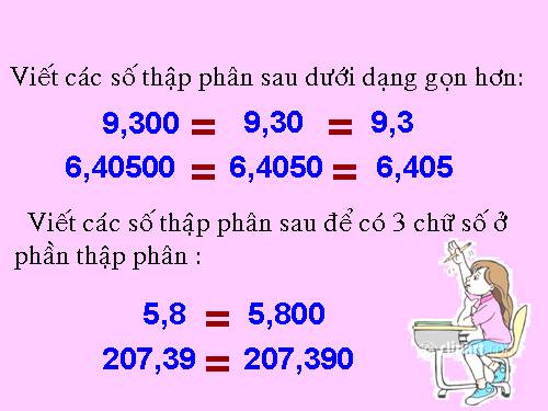 So sánh hai số thập phân