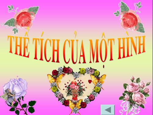 Thể tích của một hình