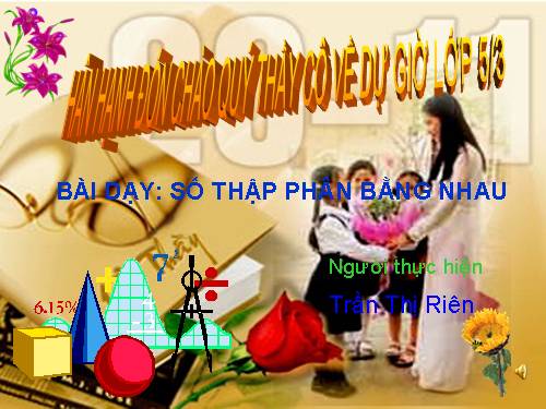 Số thập phân bằng nhau