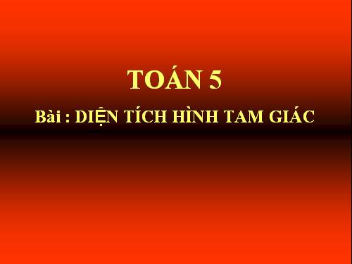 Diện tích hình tam giác