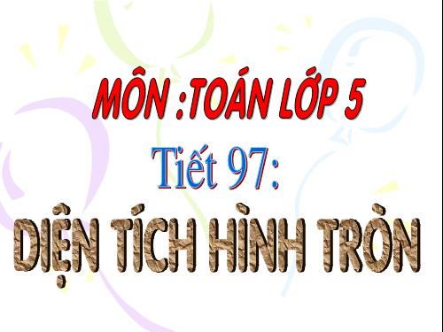 Diện tích hình tròn