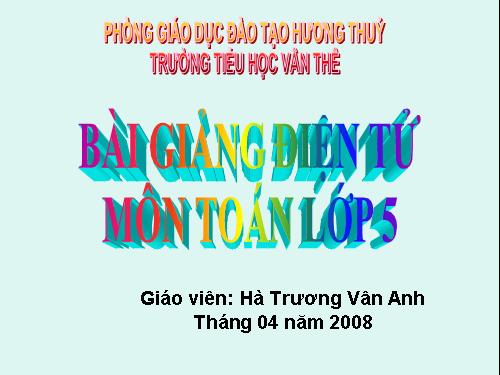 Ôn tập về đo thể tích