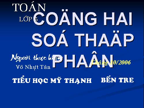 Cộng hai số thập phân