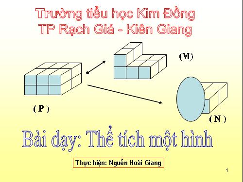 Thể tích của một hình