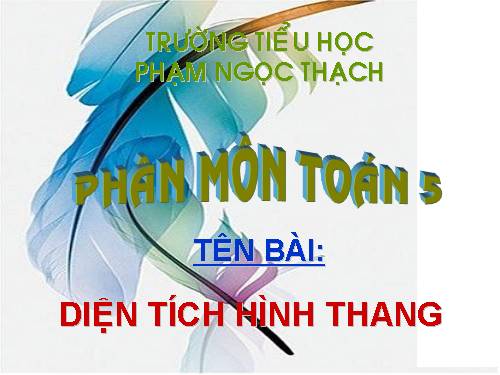 Diện tích hình thang