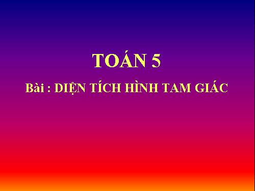 Diện tích hình tam giác