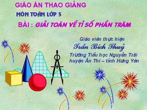 Giải toán về tỉ số phần trăm